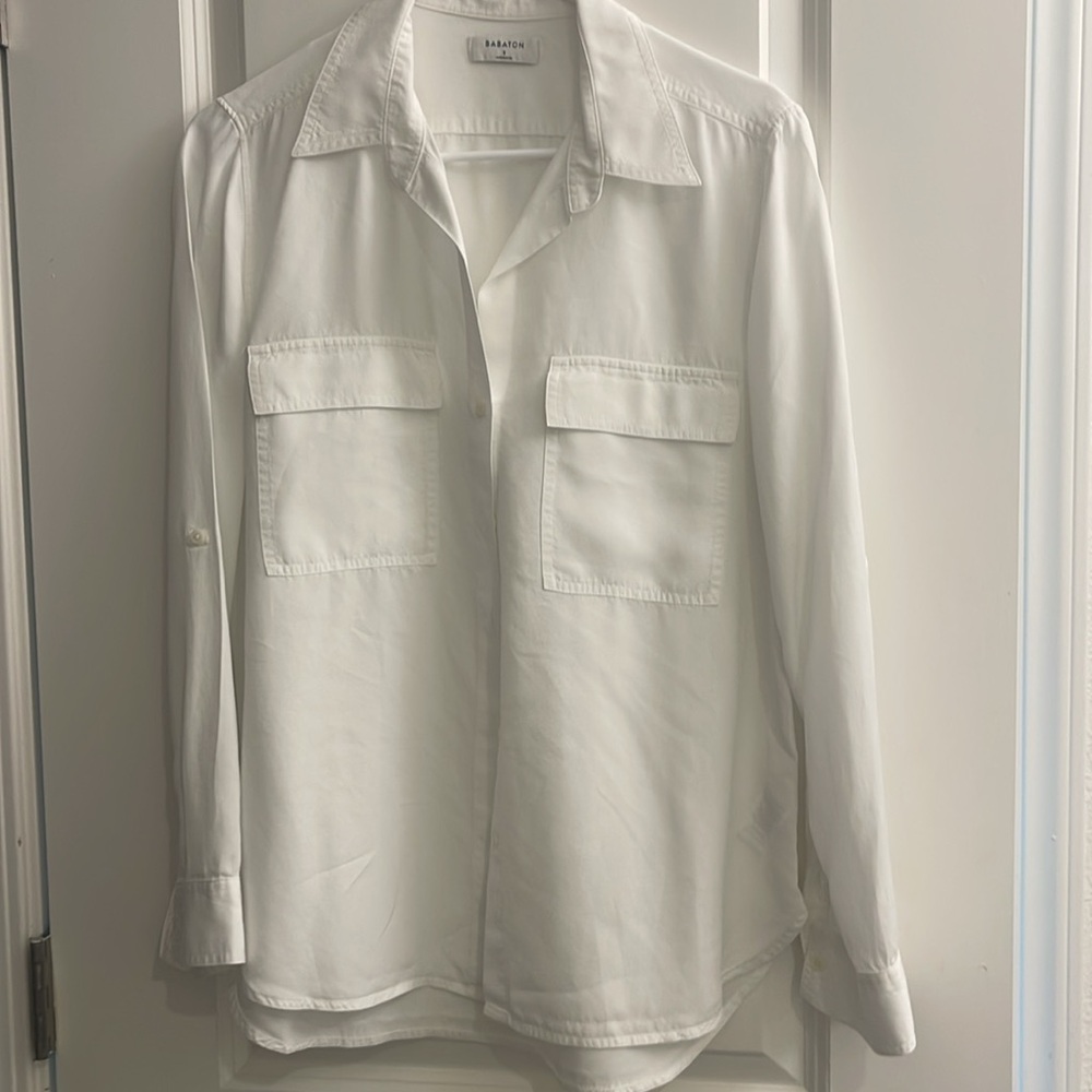 Babaton white button down shirt- NWOT